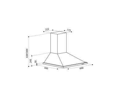 Купольная кухонная вытяжка Brig 500 Inox Купольная кухонная вытяжка Brig 500 Inox