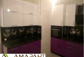 Галерея наших работ Фасады: Амарант белый глянец + виолетта, столешница СОЮЗ