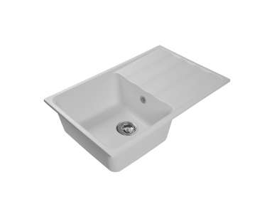 Мраморная мойка Lex Lucerne 780 White