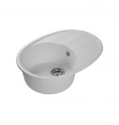 Мраморная мойка Lex Laguna 680 White
